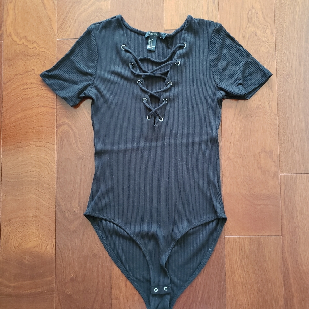 F21 Black Bodysuit